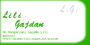 lili gajdan business card